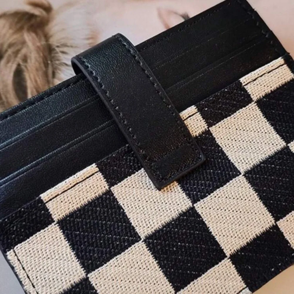 NEW Checkered Card Wallet